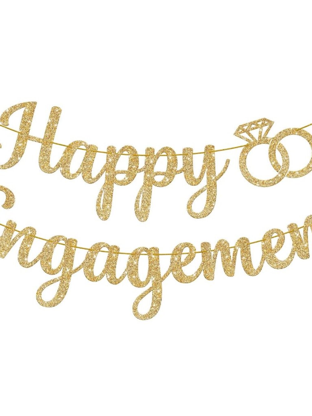 Glitter Happy ment Banner 10 Ft, ment Party Decorations